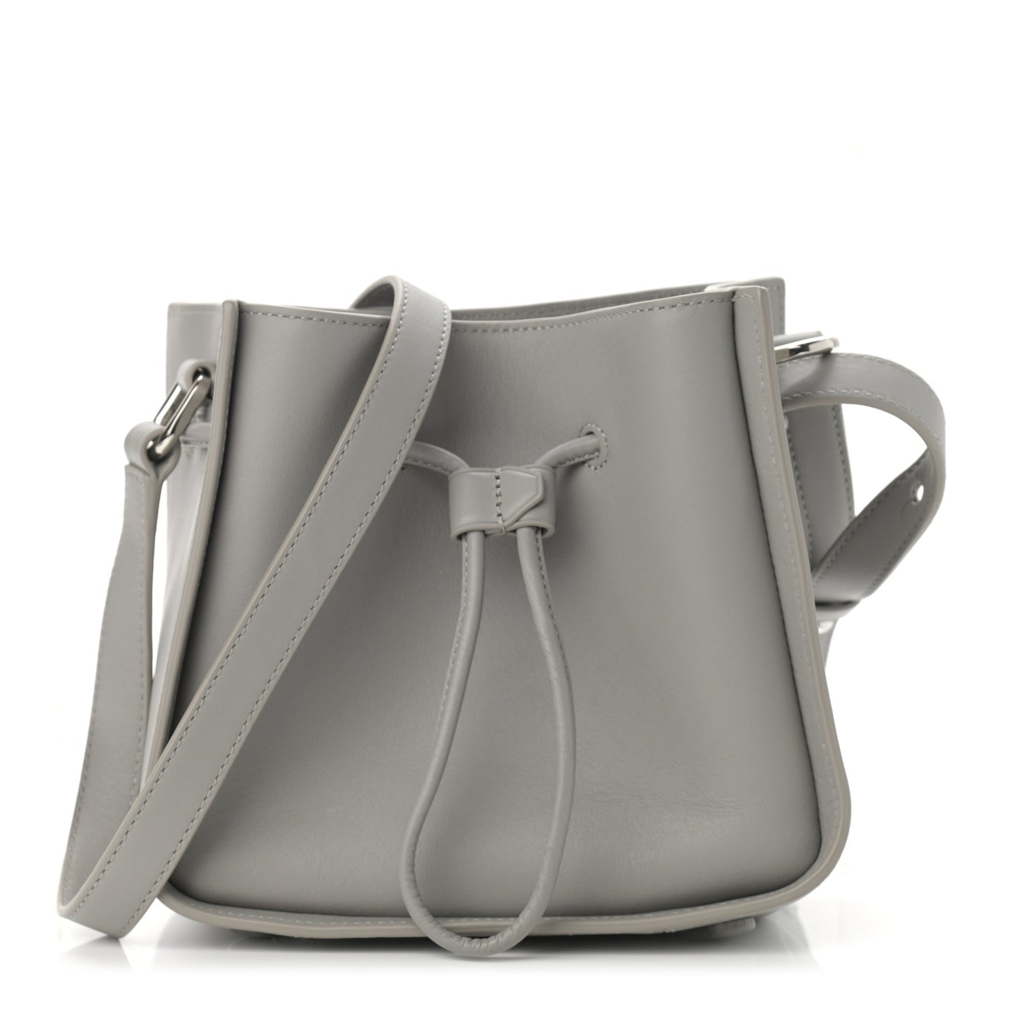 Smooth Calfskin Mini Soleil Bucket Bag Grey