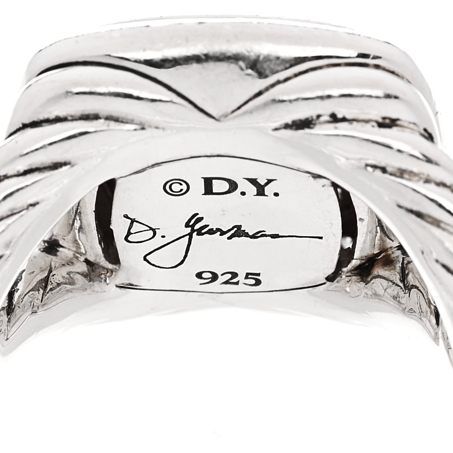 Sterling Silver Diamond 11mm Albion Pave Ring 52 6