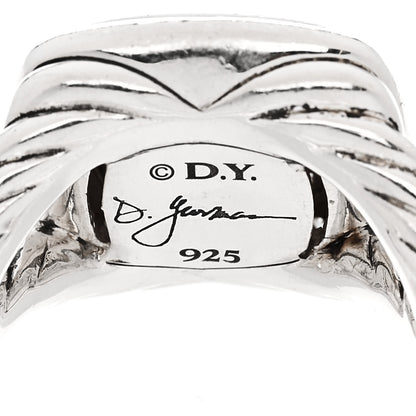 David Yurman Sterling Silver Diamond 11mm Albion Pave Ring 52 6 5 of 5
