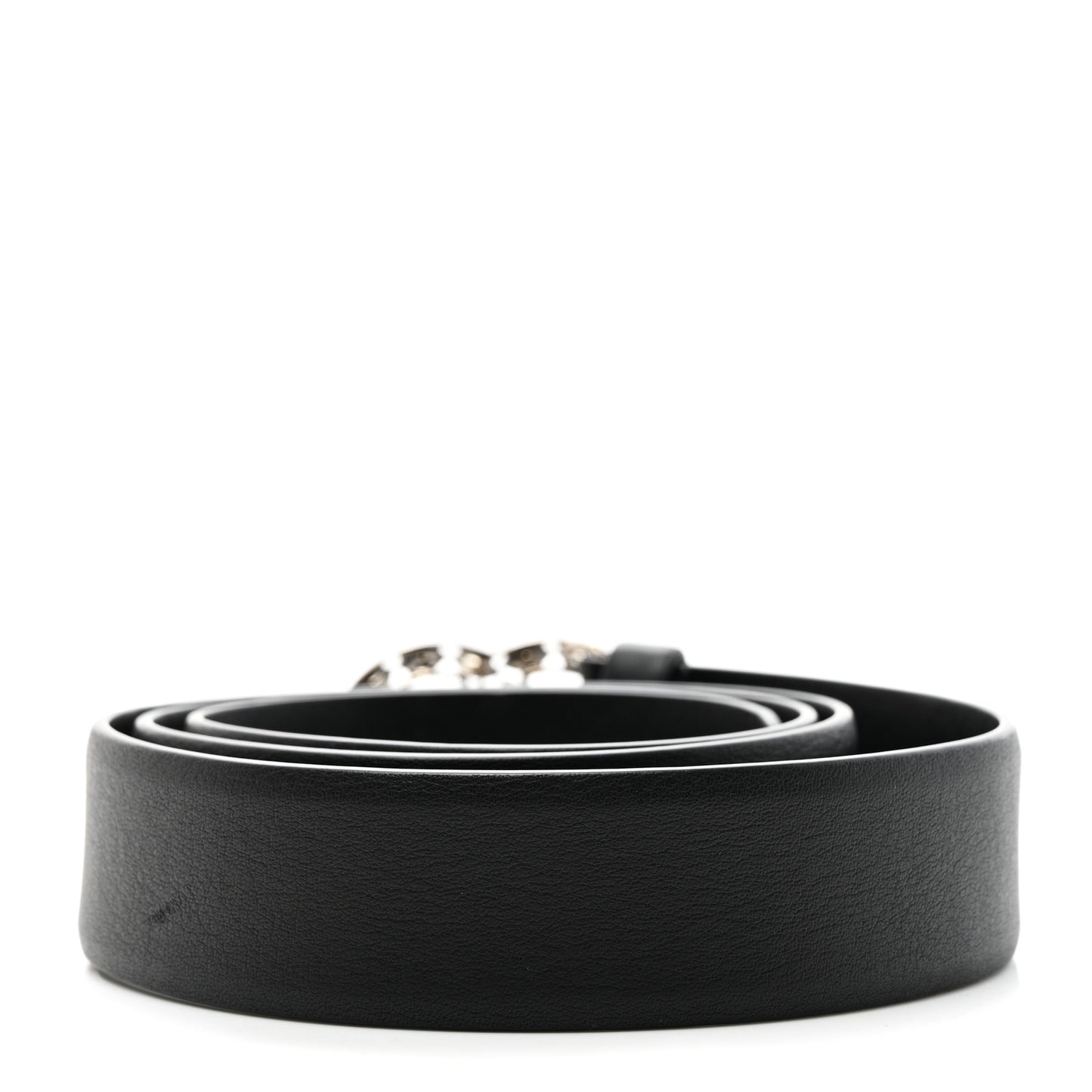 Calfskin Crystal CC Starfall Belt 85 34 Black