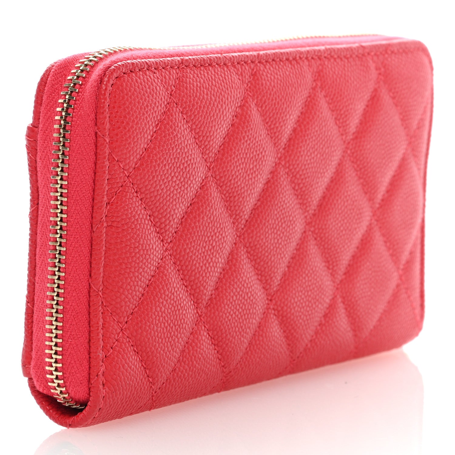 Chanel Caviar Quilted In & Out Zip Around Wallet Red 3 of 7