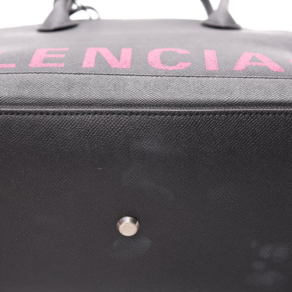 Balenciaga Signature Grained Calfskin Logo M Ville Top Handle Bag Black Rose Shocking 15 of 15