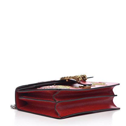 Gucci Calfskin Web Floral Embroidered Small Dionysus Shoulder Bag Hibiscus Red 4 of 11