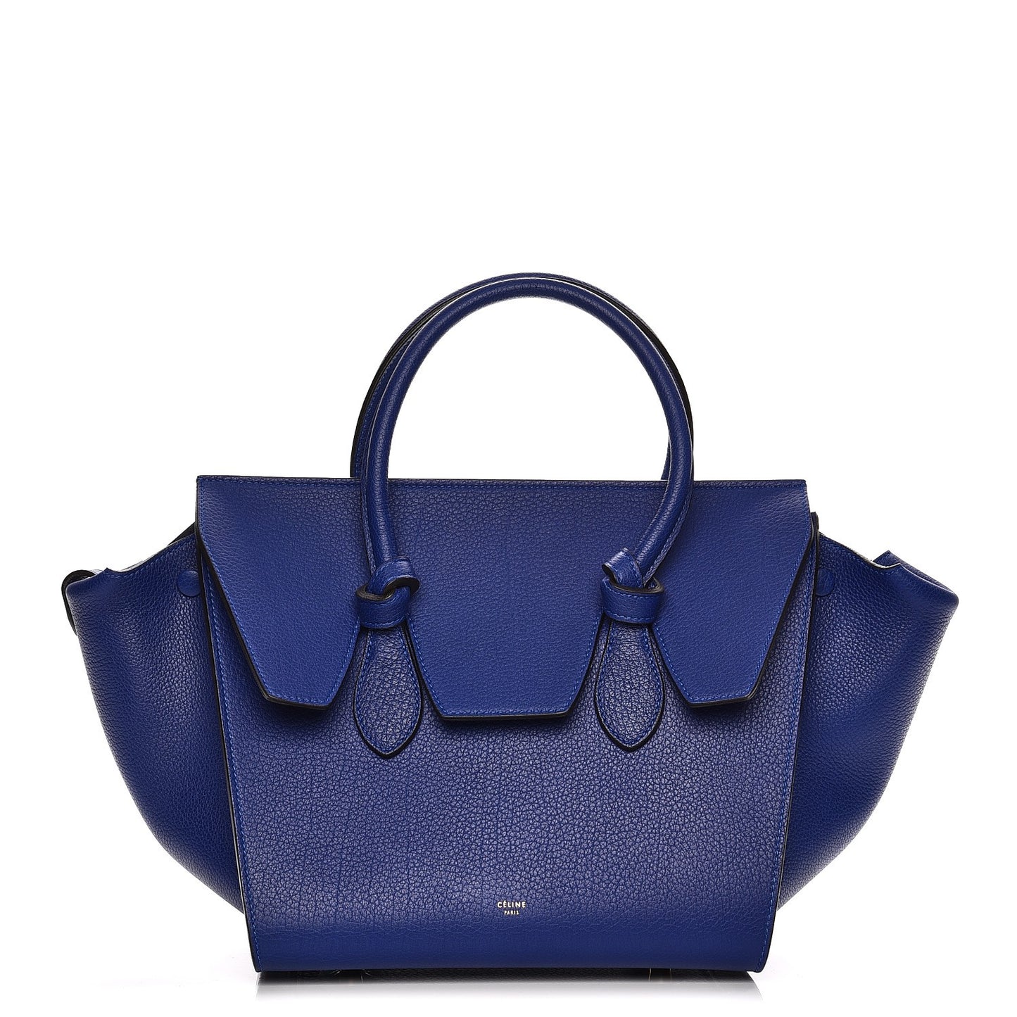 Crisped Calfskin Mini Tie Knot Tote Indigo