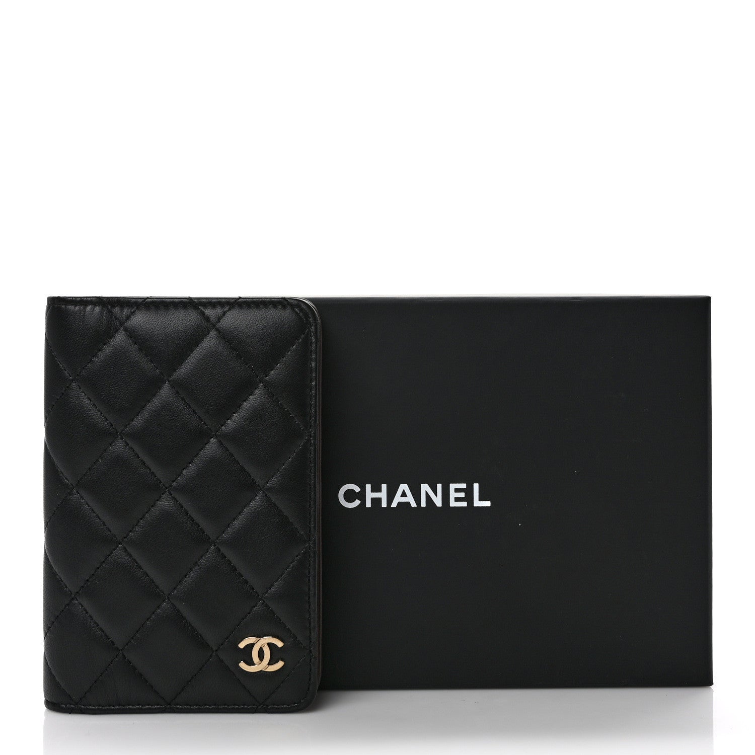 Chanel Lambskin Quilted Small Agenda Cover Black 7 of 7