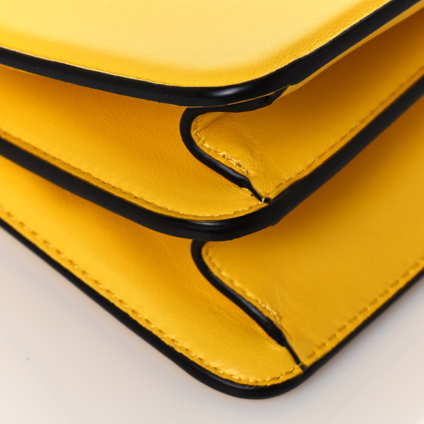 Nappa Small Peekaboo I SEE U East West Chain Satchel Limone