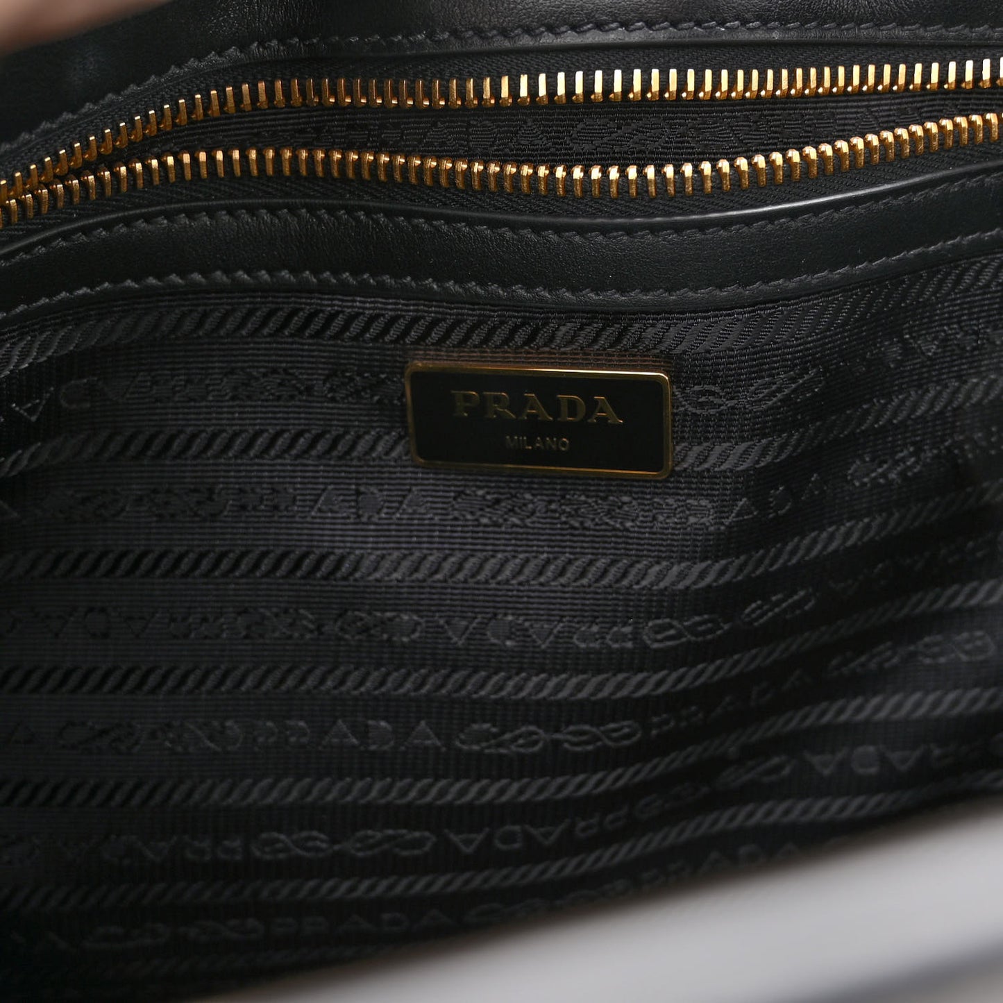 Saffiano Soft Calfskin Small Zippered Tote Black
