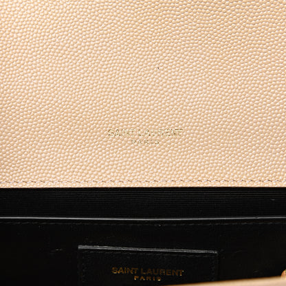 Saint Laurent Grain De Poudre Medium Monogram Kate Satchel Nude Powder 5 of 10