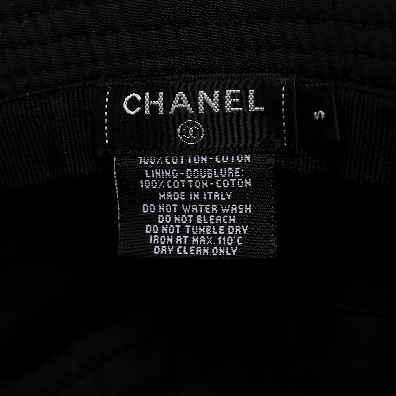Chanel Canvas CC Bucket Hat S Black 8 of 8