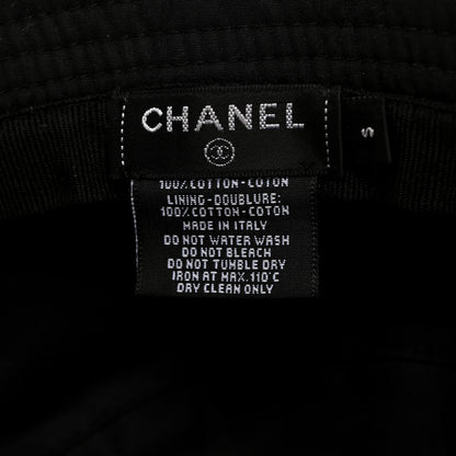 Chanel Canvas CC Bucket Hat S Black 8 of 8
