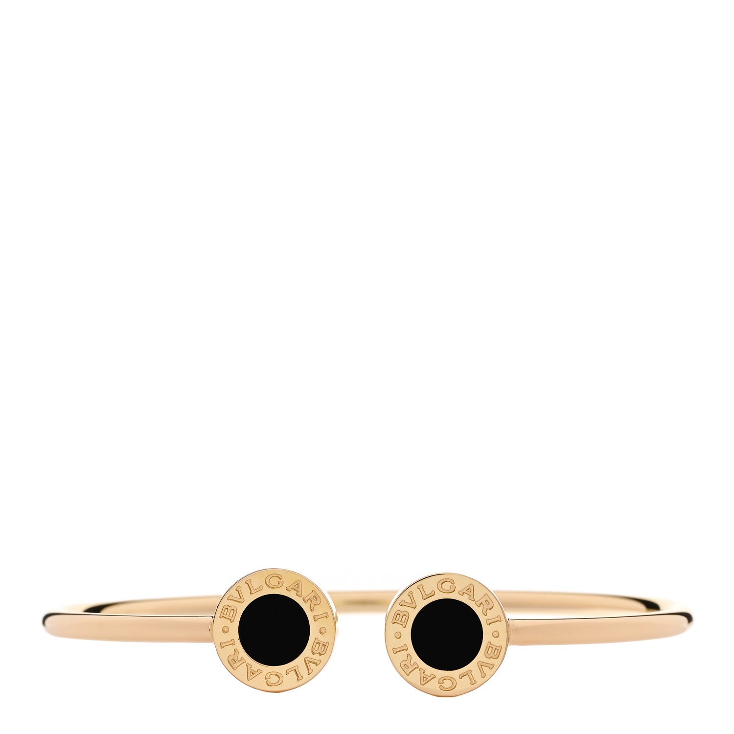 Bulgari 18K Yellow Gold Black Onyx BVLGARI BVLGARI Cuff Bracelet 1 of 4