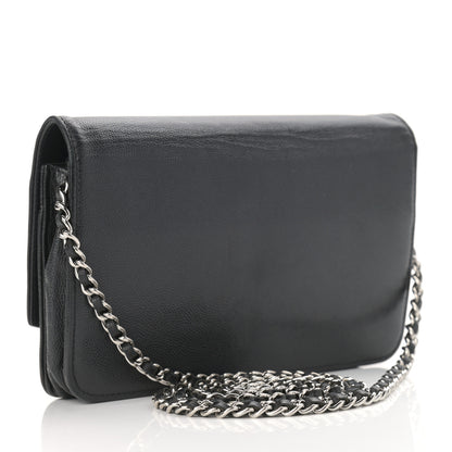 Chanel Caviar Sevruga Wallet On Chain WOC Black 3 of 13