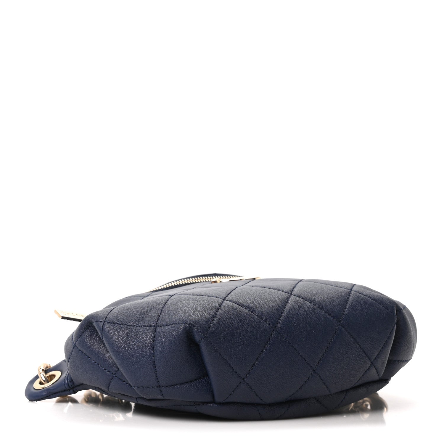 Chanel Lambskin Quilted Resin Bi-Color Waist Bag Fanny Pack Navy