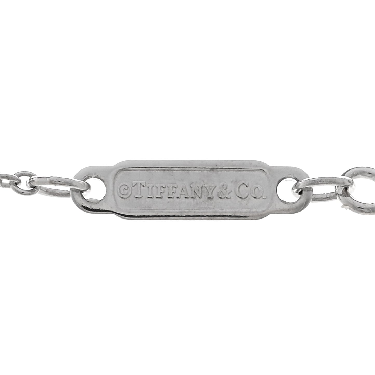 18K White Gold Diamond Micro Bar Pendant Necklace