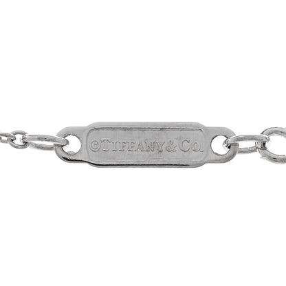 Tiffany 18K White Gold Diamond Micro Bar Pendant Necklace 4 of 4