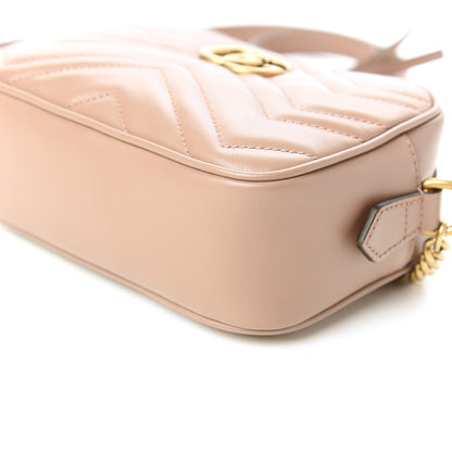 Gucci Calfskin Matelasse Mini GG Marmont Chain Shoulder Bag Porcelain Rose 8 of 8