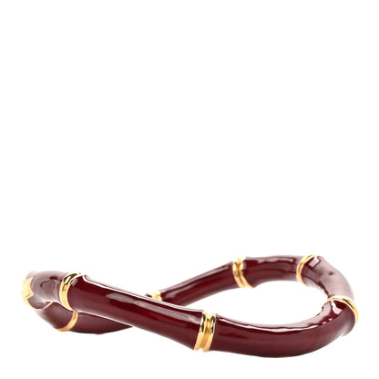 Gucci Metal Enamel Bamboo Choker Necklace Rosso Ancora 3 of 5