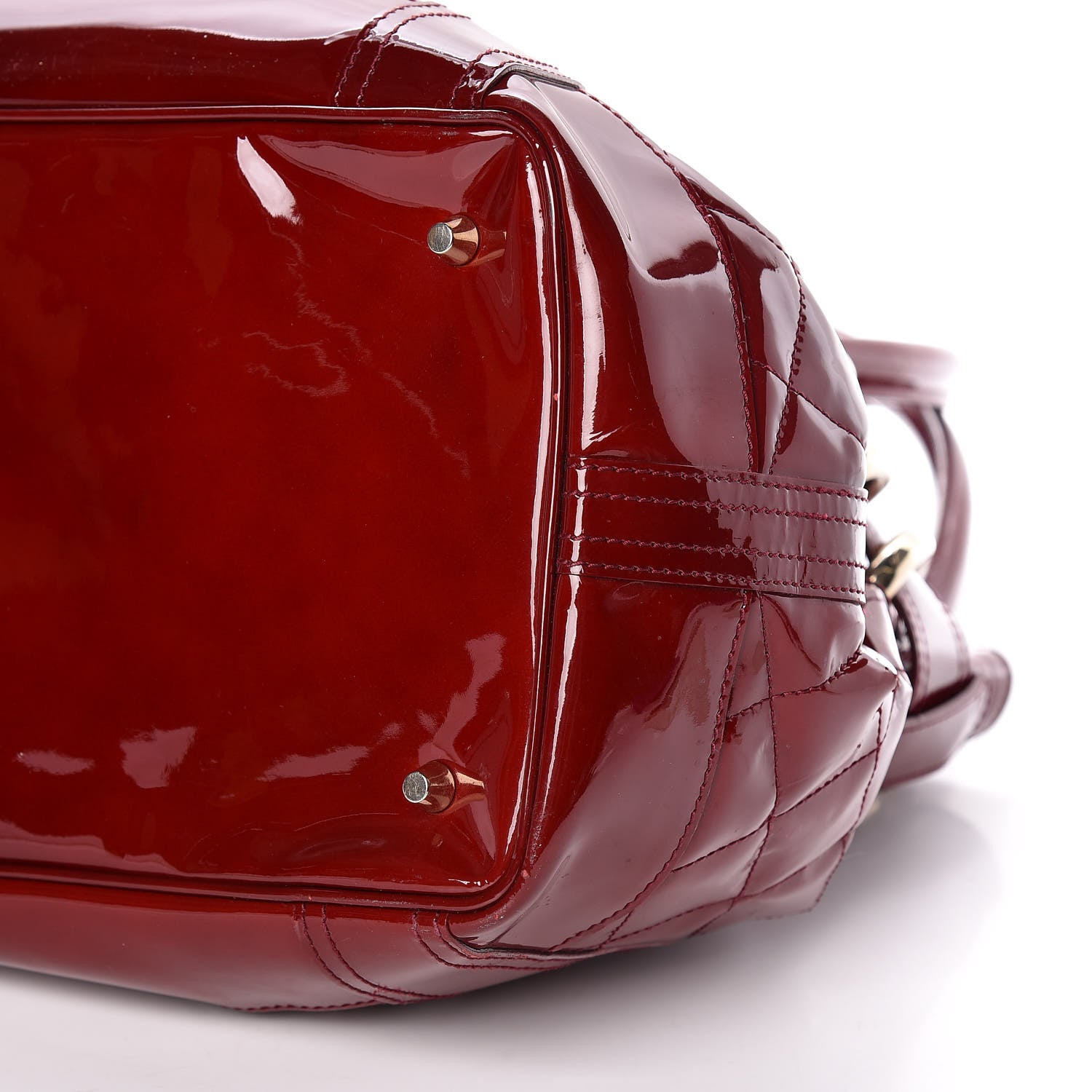Burberry Patent Quilted Beaton Red 6 of 10