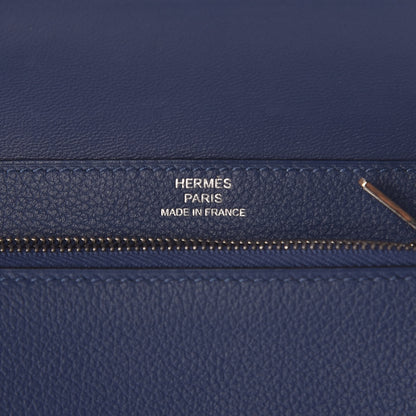 Hermes Togo Dogon Compact Wallet Bleu Brighton 7 of 10