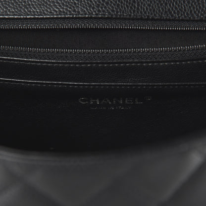 Chanel Caviar Quilted Jumbo Single Flap Black 10 of 11