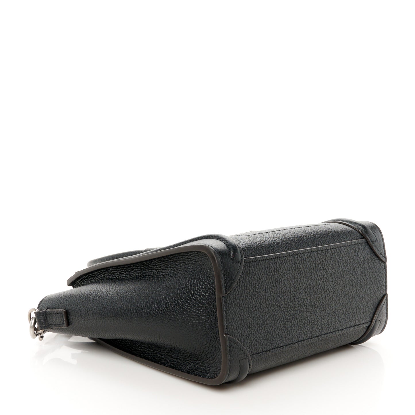 Drummed Calfskin Nano Luggage Black