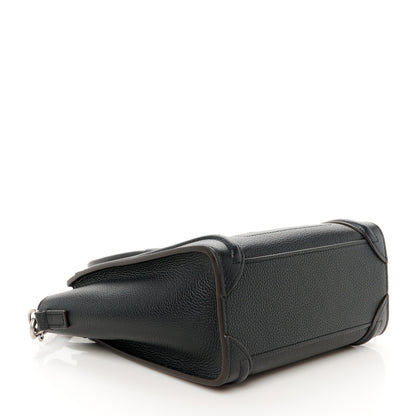 Celine Drummed Calfskin Nano Luggage Black 4 of 10