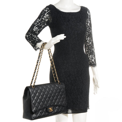 Chanel Caviar Maxi Single Flap Black 2 of 10