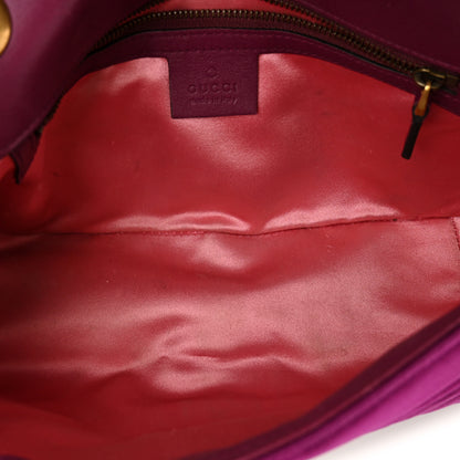 Gucci Velvet Matelasse Small GG Marmont Shoulder Bag Fuchsia Violet Cyclamen 5 of 13