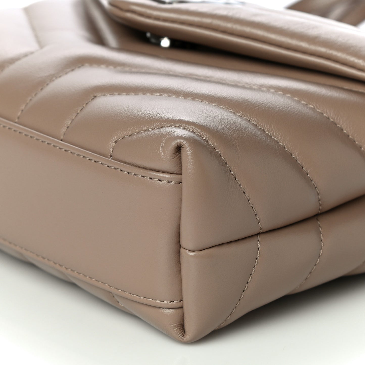 Calfskin Y Quilted Monogram Toy Loulou Crossbody Bag Latte