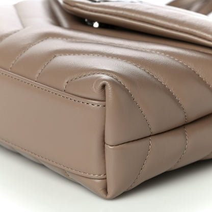Saint Laurent Calfskin Y Quilted Monogram Toy Loulou Crossbody Bag Latte 10 of 12