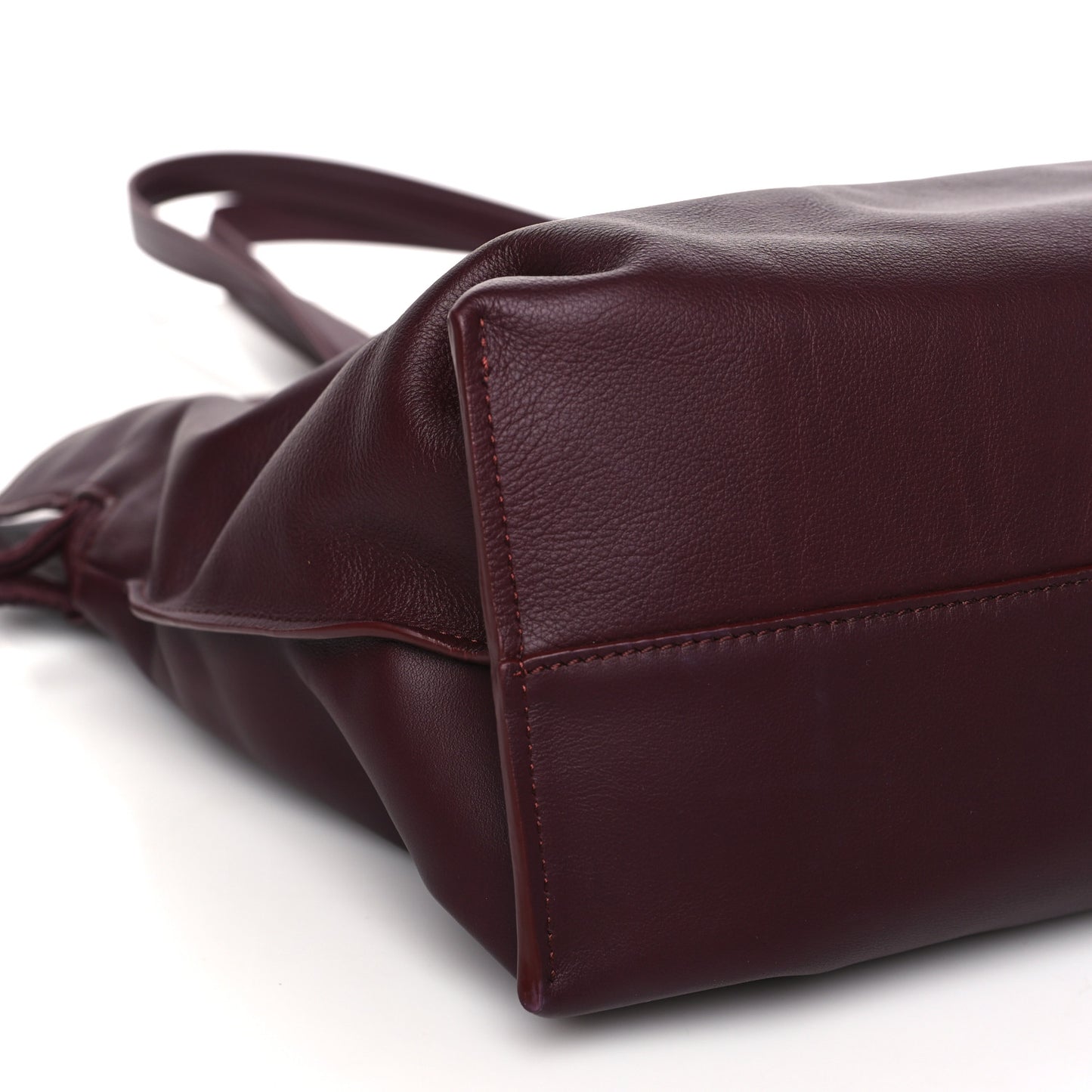 Calfskin Large Flamenco Knot Bag Dark Burgundy