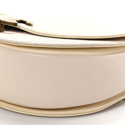 Chanel Shiny Calfskin Goatskin Quilted Medium Coco Curve Messenger Flap White 10 of 11