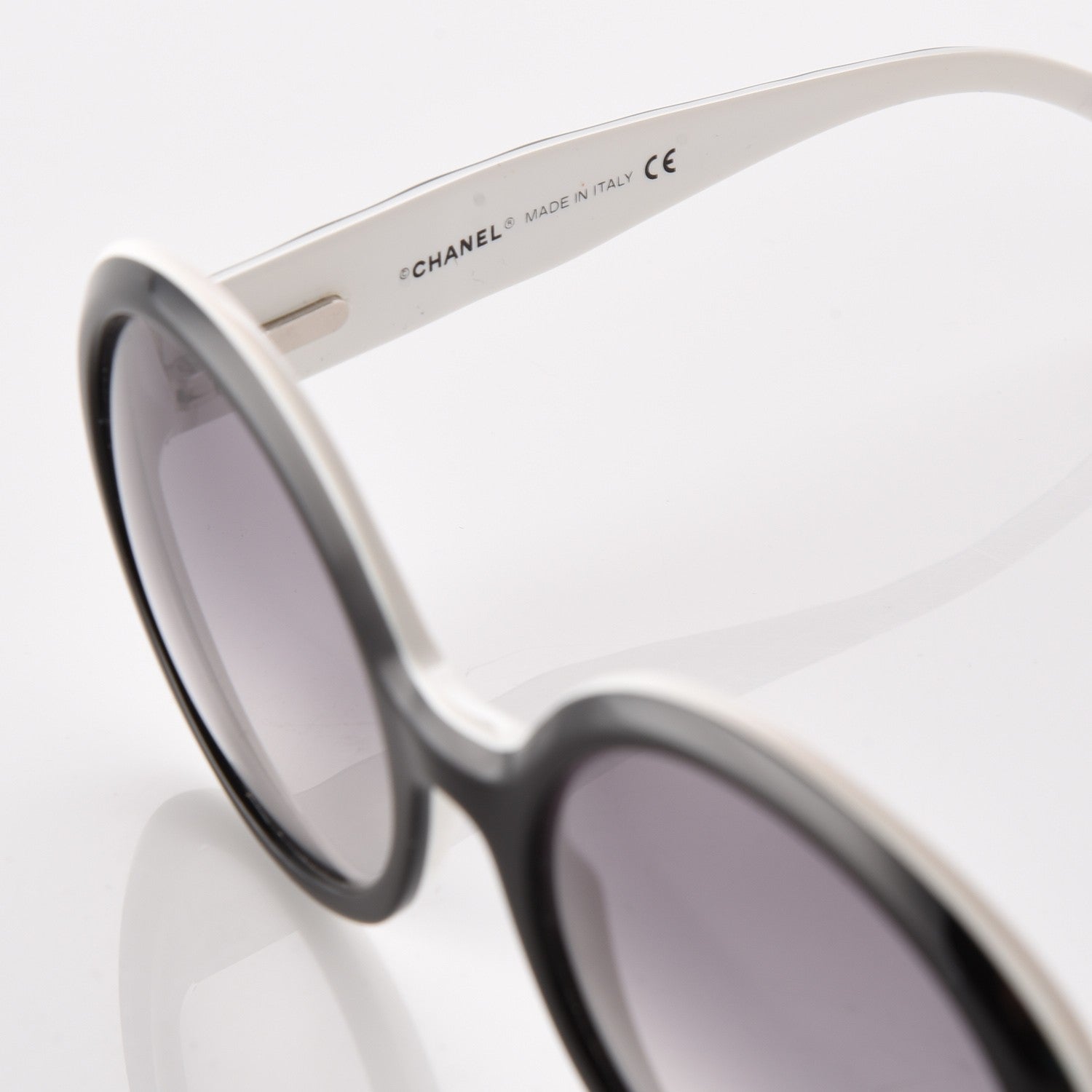 Chanel Quilted CC Mod Sunglasses 5120 Black White 6 of 7
