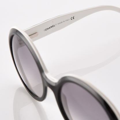 Chanel Quilted CC Mod Sunglasses 5120 Black White 6 of 7
