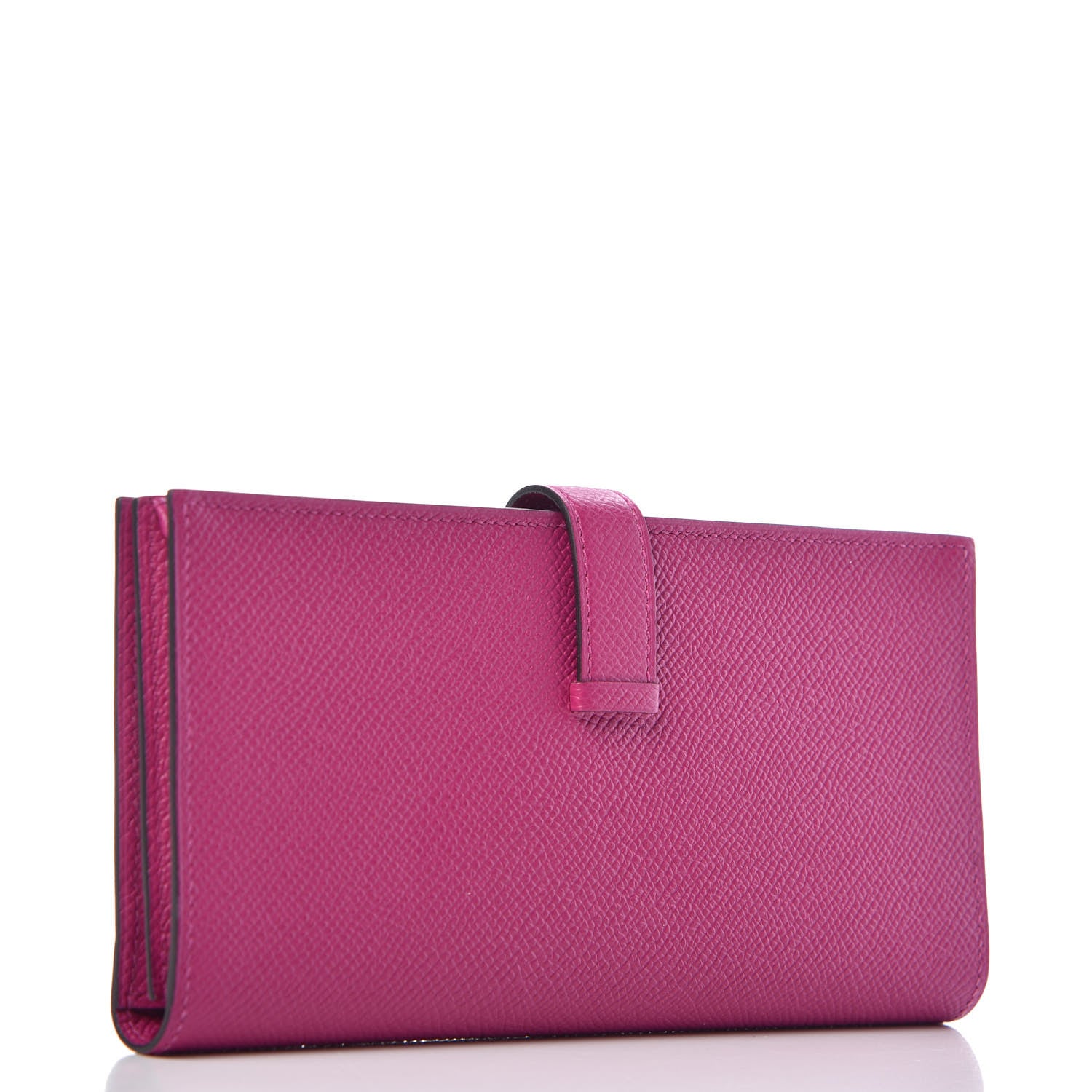 Hermes Epsom Bearn Gusset Wallet Rose Pourpre 3 of 7