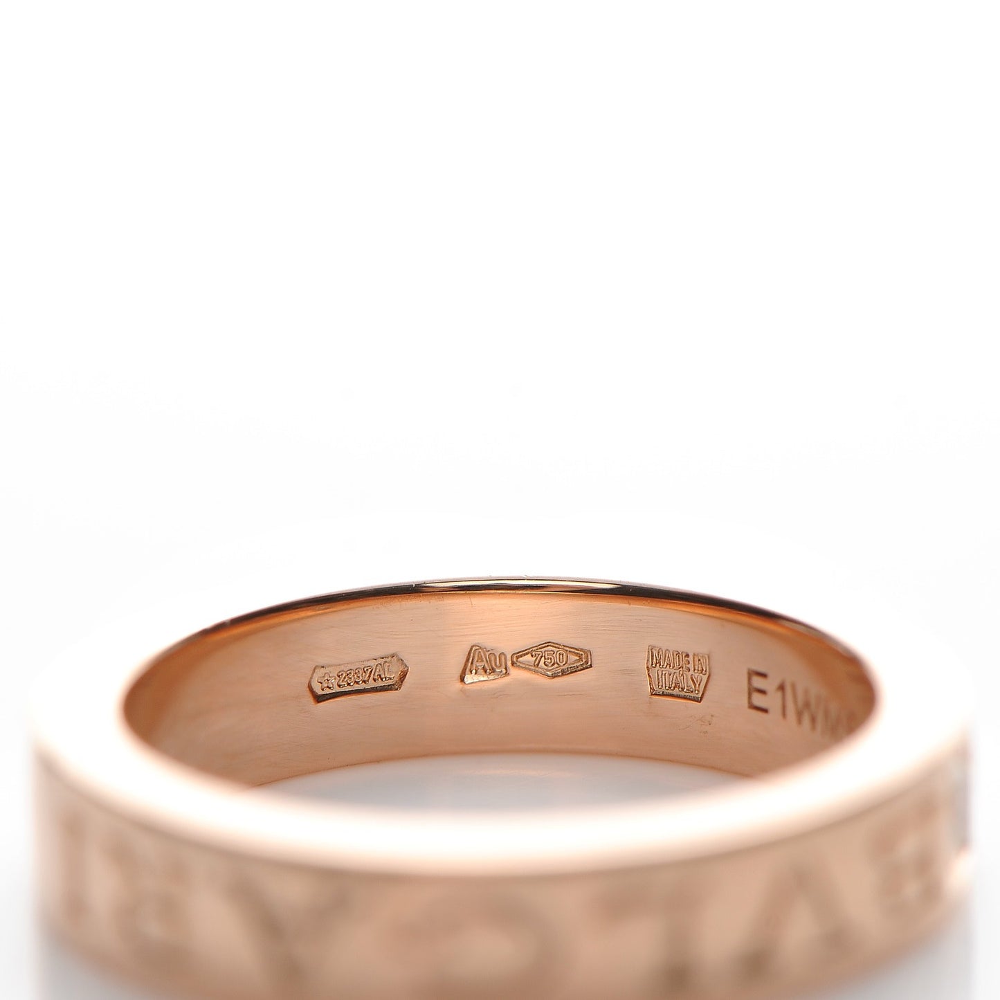 18K Rose Gold Diamond B.Zero1 Essential Band Ring 50 5.25