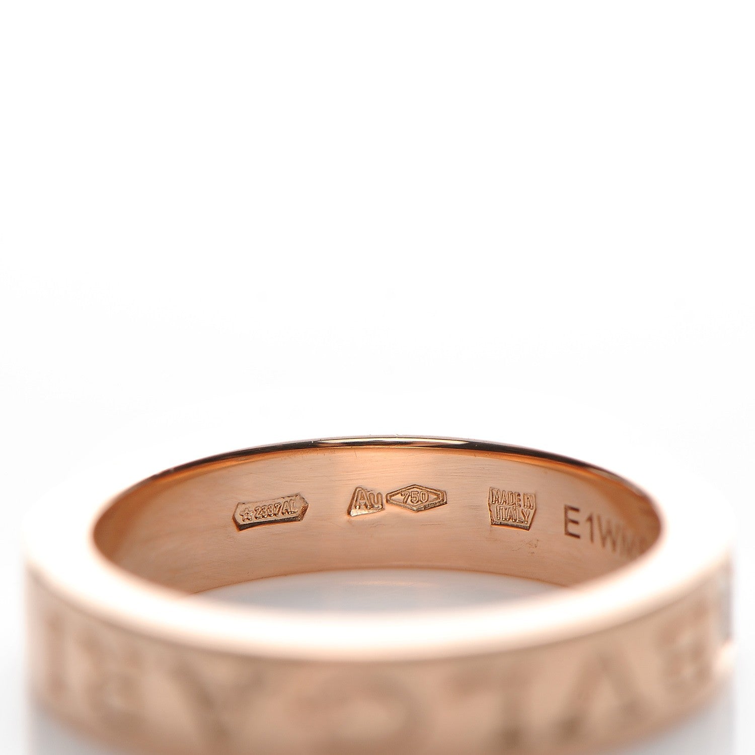 Bulgari 18K Rose Gold Diamond B.Zero1 Essential Band Ring 50 5.25 6 of 7