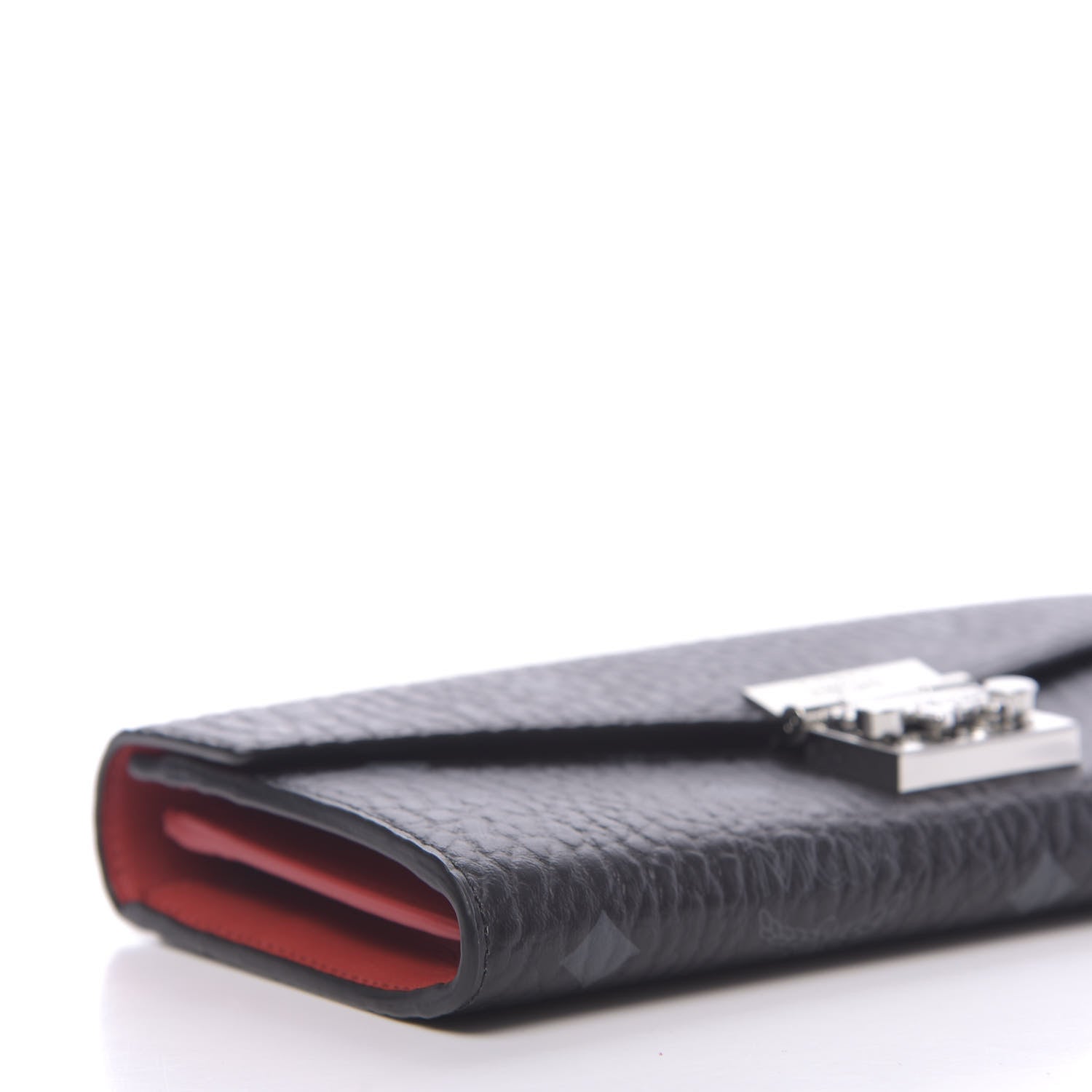 MCM Visetos Large Patricia Wallet On Chain Black Red 7 of 10