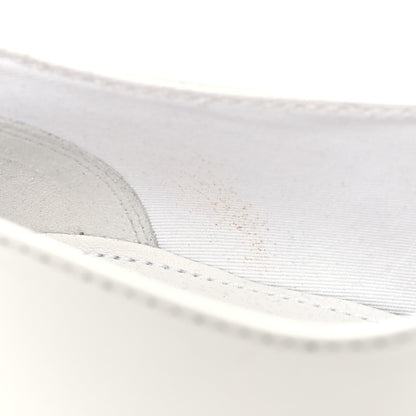 Prada Spazzolato Metal Triangle Logo 50mm Loafers 39.5 White 10 of 10
