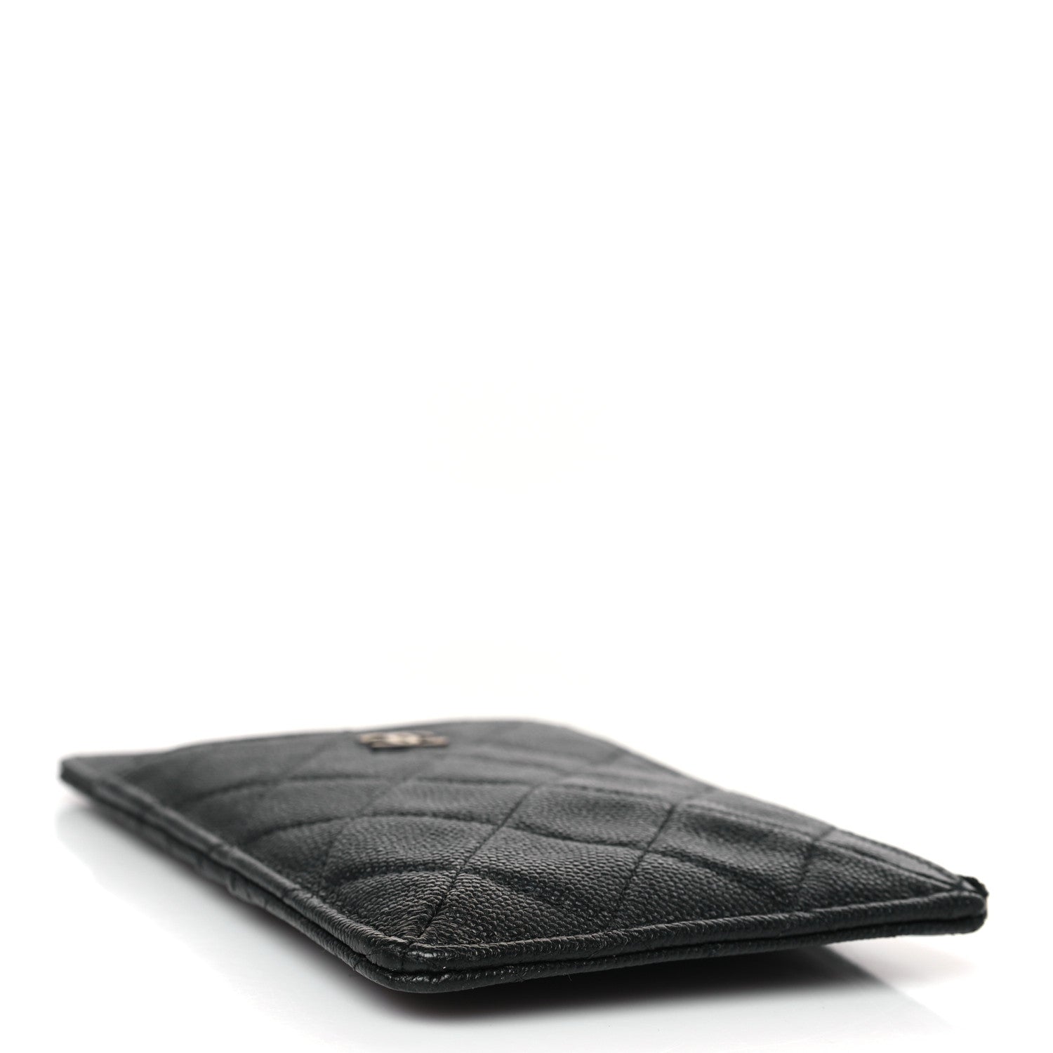 Chanel Caviar Quilted Classic Flat Wallet Pouch Black 4 of 9