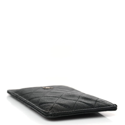 Chanel Caviar Quilted Classic Flat Wallet Pouch Black 4 of 9