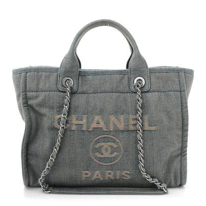 Chanel Denim Small Deauville Tote Light Blue 1 of 12