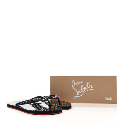 Christian Louboutin Rubber Spike Loubi Donna Flip Flop 39 Black Multicolor 7 of 7