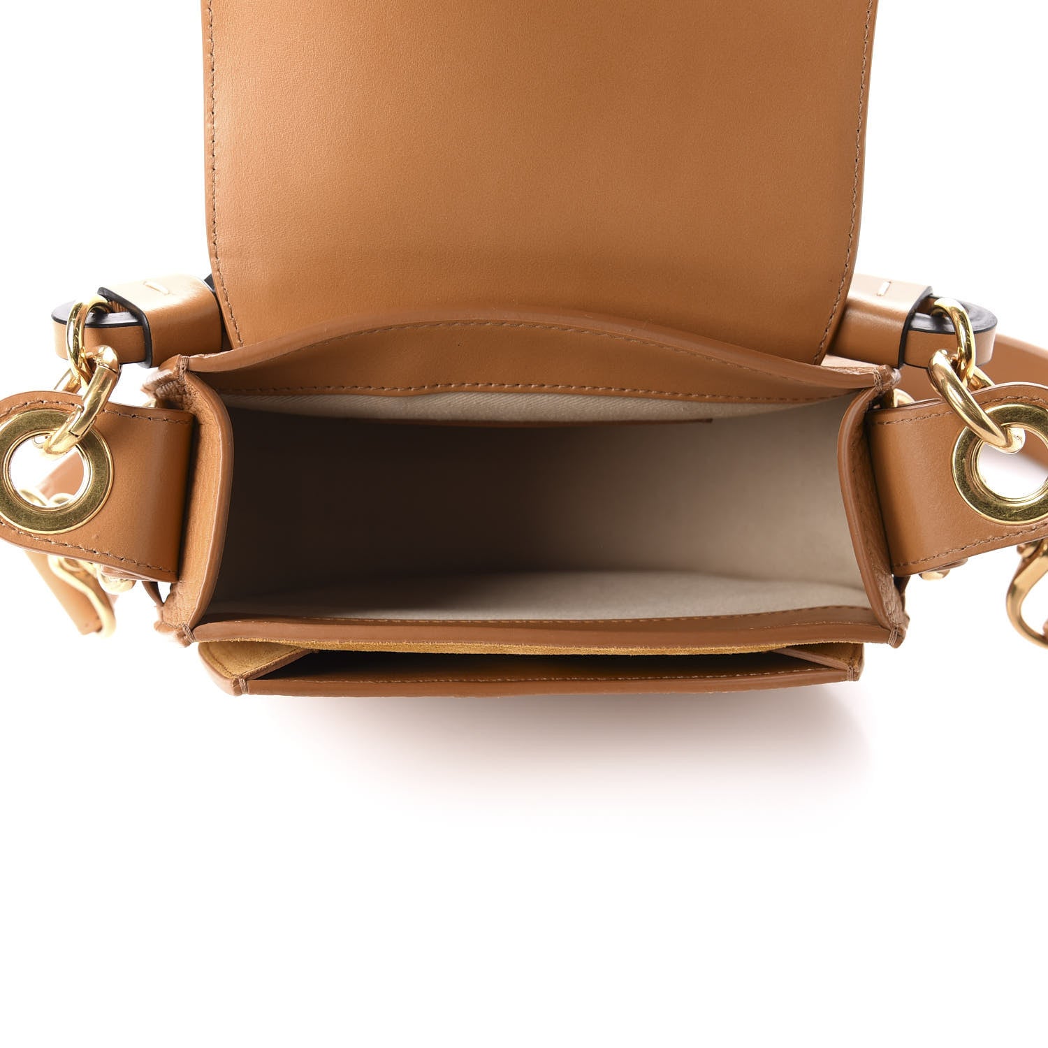 Chloe Calfskin Suede Small Braided Tess Bag Autumnal Brown 6 of 11
