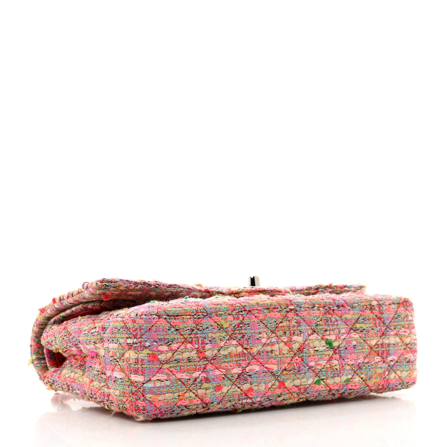 Tweed Quilted Medium Double Flap Multicolor