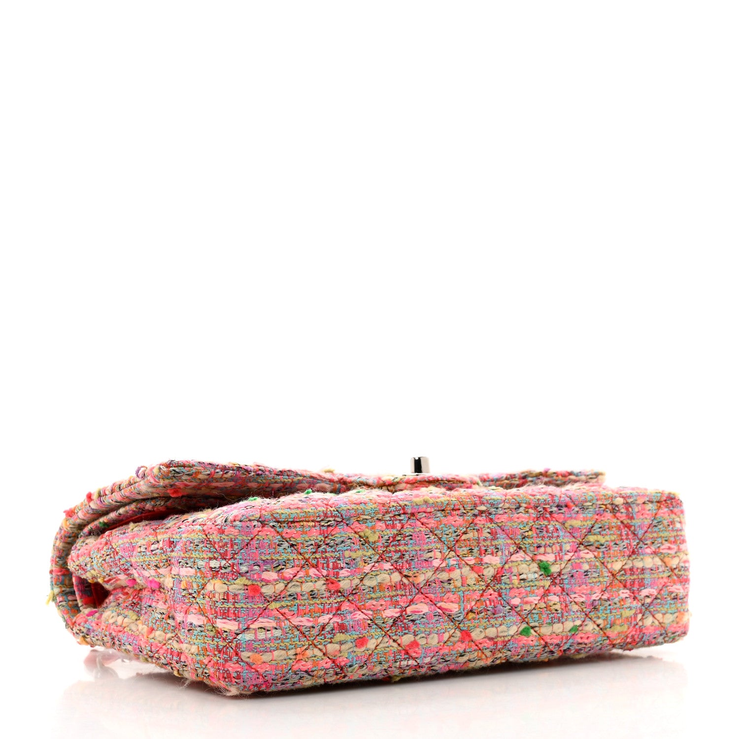 Chanel Tweed Quilted Medium Double Flap Multicolor 4 of 10