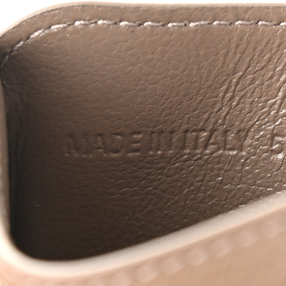 Balenciaga Grained Calfskin Logo Cash Rounded Card Holder Mink Grey White 7 of 9