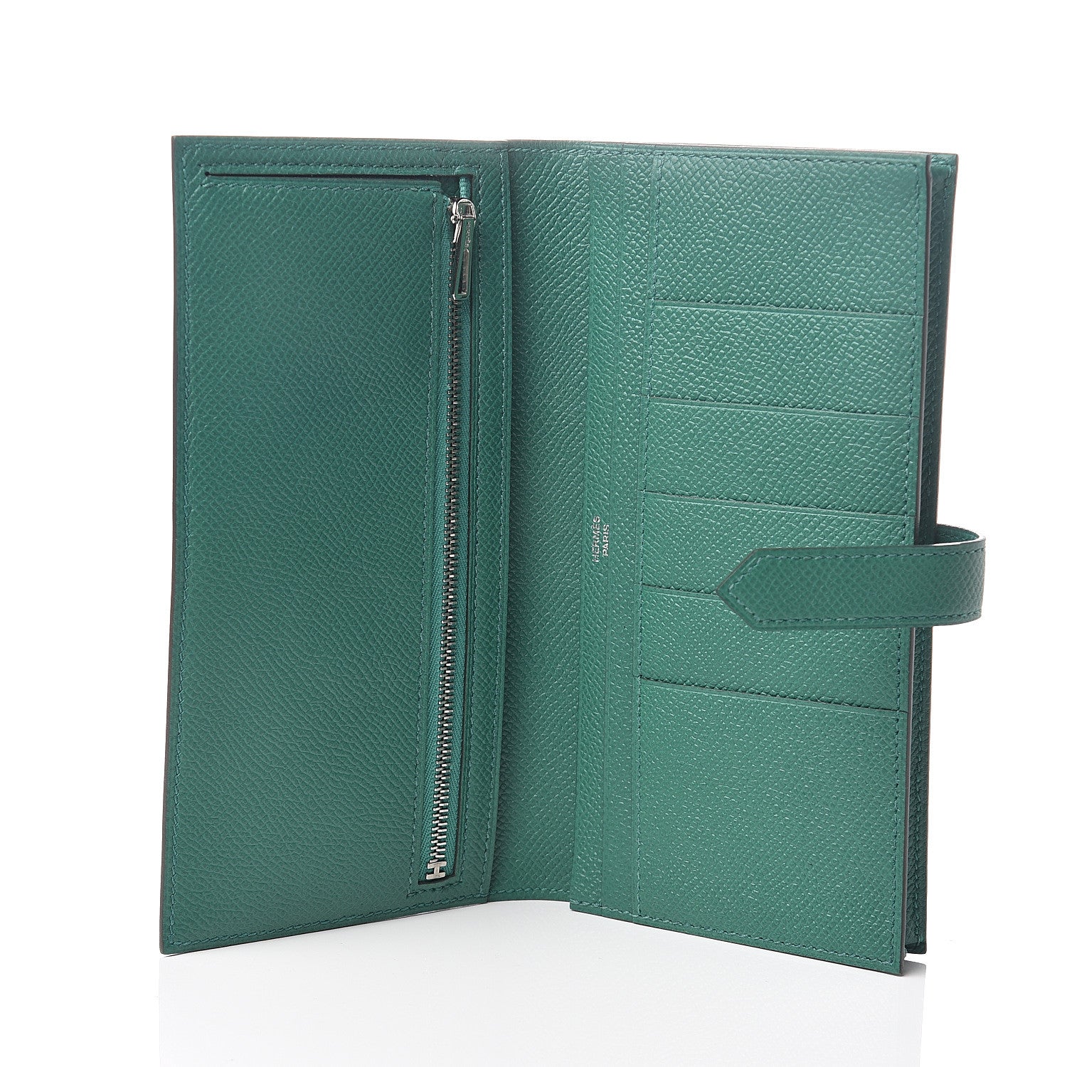Hermes Epsom Bearn Gusset Wallet Vert Vertigo 4 of 6
