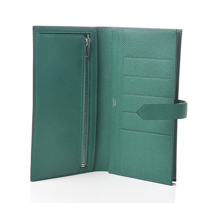 Hermes Epsom Bearn Gusset Wallet Vert Vertigo 4 of 6