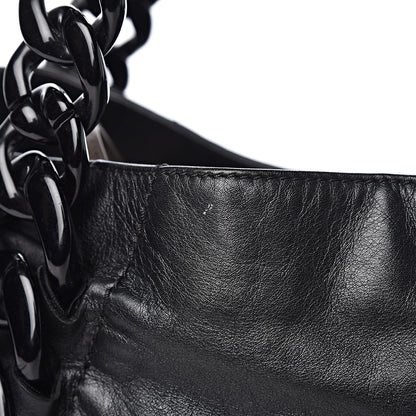 Chanel Calfskin Modern Chain Rhodoid East West Tote Black 12 of 16